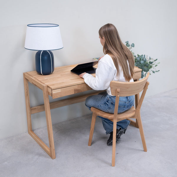 Mesa escritorio de madera maciza de roble Eric | NordicStory