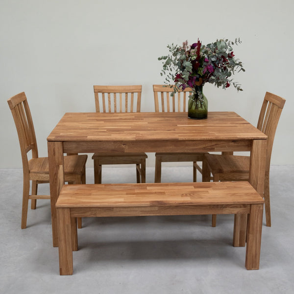 Banco de madera maciza de roble Mauritz 4 | NordicStory