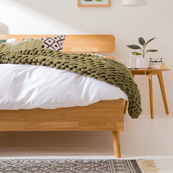 Cama de madera maciza de roble Escandi 2 | NordicStory