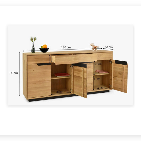 Aparador de madera maciza roble Bremen | NordicStory