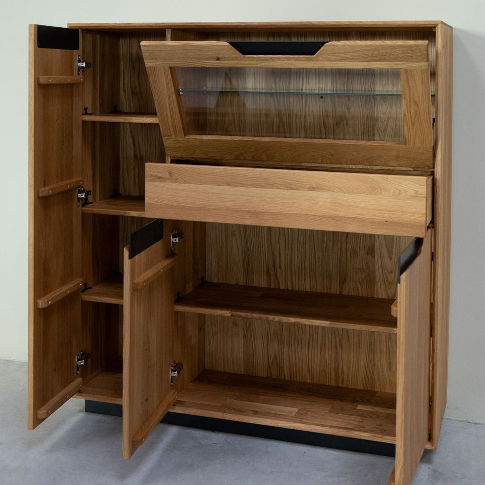 Vitrina de madera maciza roble Bremen 3 | NordicStory