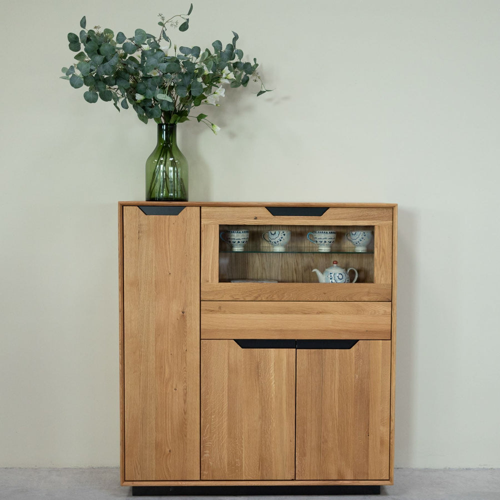 Vitrina de madera maciza roble Bremen 3 | NordicStory
