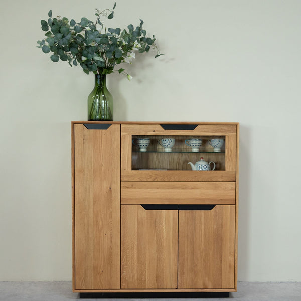 Vitrina de madera maciza roble Bremen 3 | NordicStory