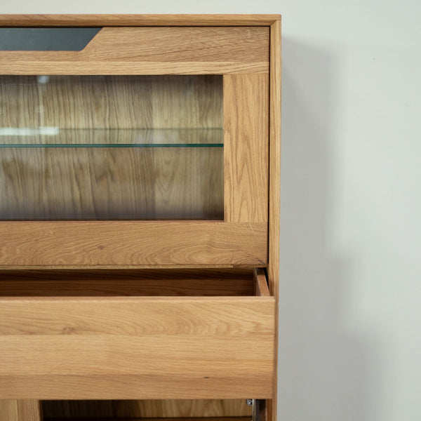 Vitrina de madera maciza roble Bremen 3 | NordicStory