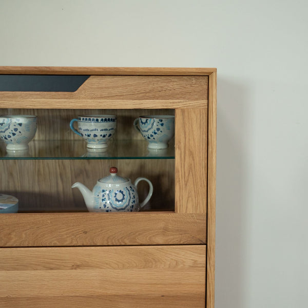 Vitrina de madera maciza roble Bremen 3 | NordicStory
