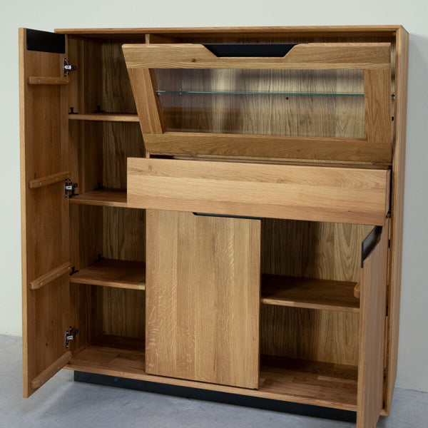 Vitrina de madera maciza roble Bremen 3 | NordicStory