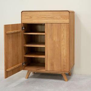 Zapatero de madera maciza roble Geneva | NordicStory