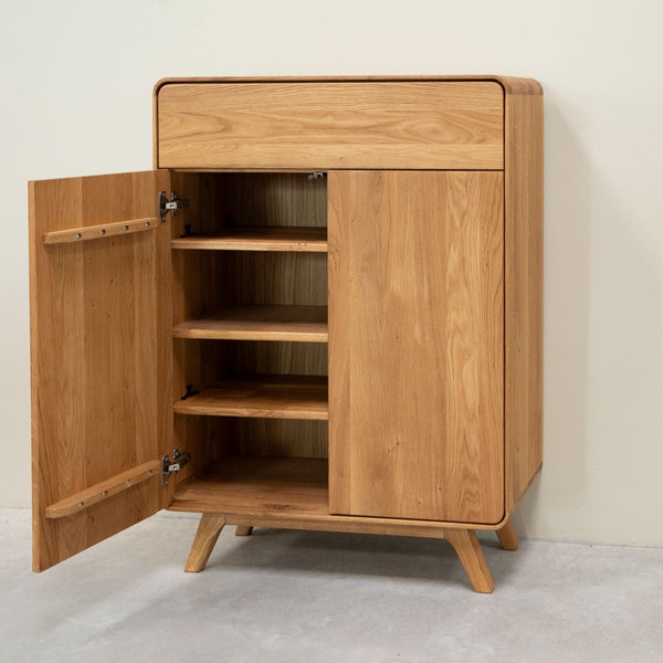 Zapatero de madera maciza roble Geneva | NordicStory