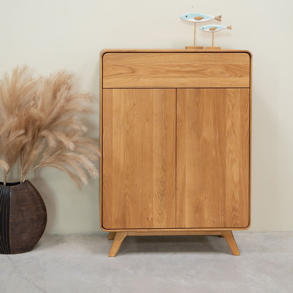 Zapatero de madera maciza roble Geneva | NordicStory