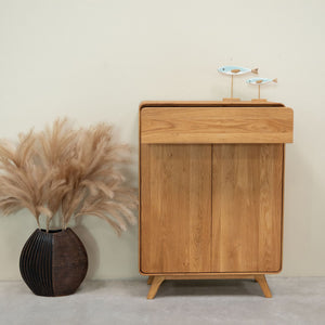 Zapatero de madera maciza roble Geneva | NordicStory