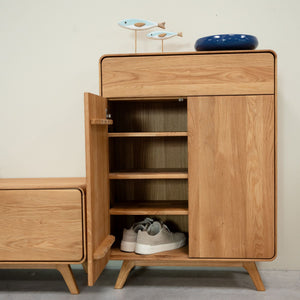 Zapatero de madera maciza roble Geneva | NordicStory