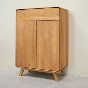 Zapatero de madera maciza roble Geneva | NordicStory