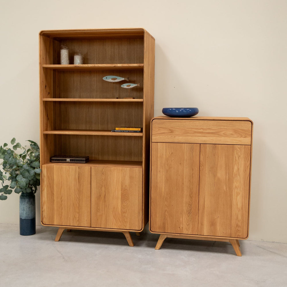 Vitrina de madera maciza roble Geneva 2 | NordicStory