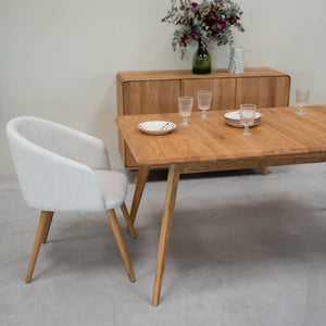 Mesa de comedor extensible de madera maciza roble Geneva | NordicStory