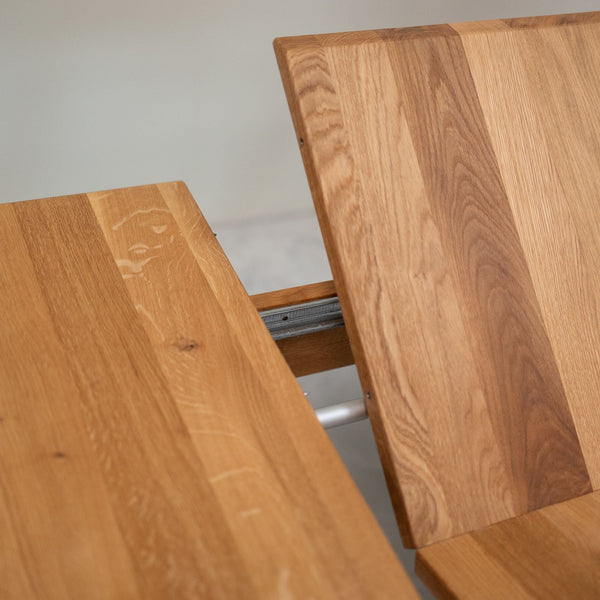 Mesa de comedor extensible de madera maciza roble Geneva | NordicStory