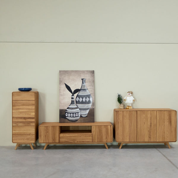Aparador de madera maciza roble Geneva 2 | NordicStory