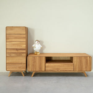 Comoda de madera maciza roble Geneva 1 | NordicStory