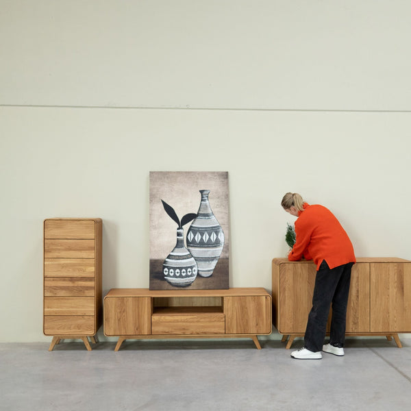 Comoda de madera maciza roble Geneva 1 | NordicStory