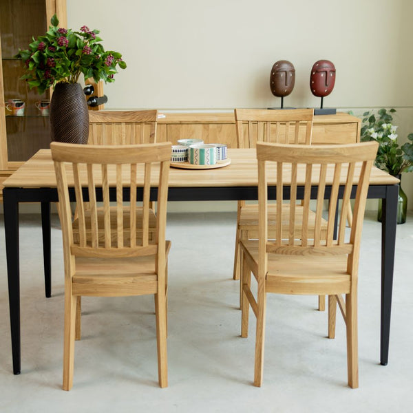 Pack de 2 o 4 Sillas de Comedor de Madera Maciza de Roble Provance | NordicStory