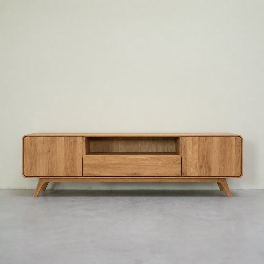 Mueble de TV de madera maciza roble Geneva 2 | NordicStory