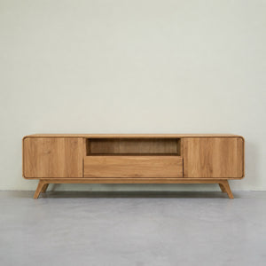 Mueble de TV de madera maciza roble Geneva 2 | NordicStory
