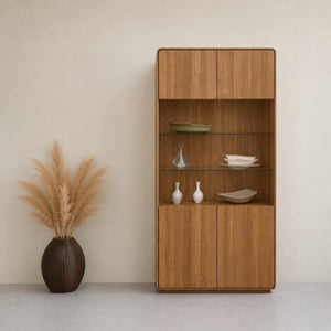 Vitrina de madera maciza roble Geneva 22 | NordicStory