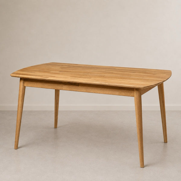Mesa de comedor rectangular y extensible de madera maciza de roble Escandi | NordicStory