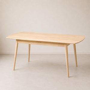 Mesa de comedor rectangular y extensible de madera maciza de roble Escandi | NordicStory
