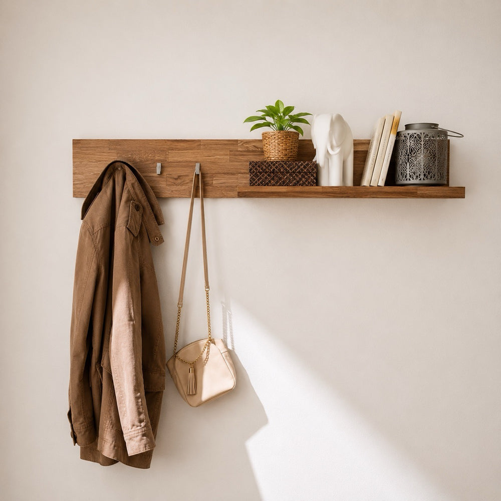 Perchero de pared de madera maciza de roble Arizona | NordicStory
