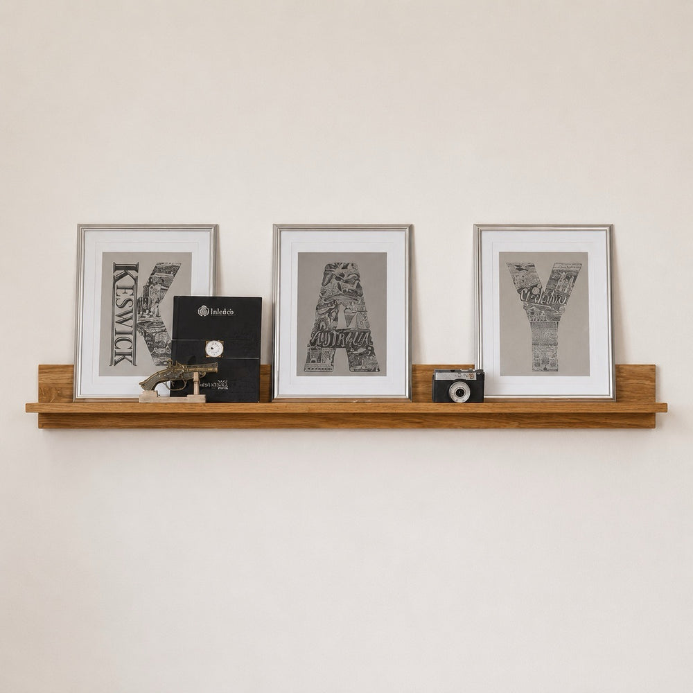 Estante de pared de madera maciza de roble Moritz | NordicStory