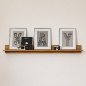 Estante de pared de madera maciza de roble Moritz | NordicStory