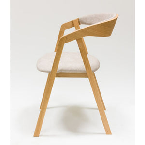 VESKOR Pack de 2 o 4 Sillas de Comedor de madera maciza de roble Knut, tapizado Beige/Gris Antracita roublestore.com