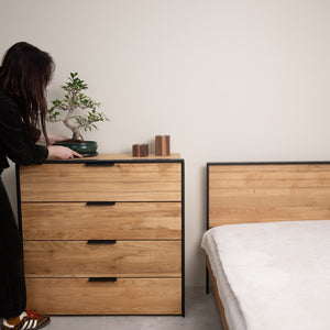 Cama de madera maciza roble Runa | NordicStory