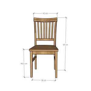Pack de 2 o 4 Sillas de Comedor de Madera Maciza de Roble Provance | NordicStory
