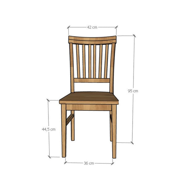 Pack de 2 o 4 Sillas de Comedor de Madera Maciza de Roble Provance | NordicStory