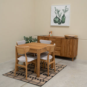 Pack de 2 o 4 Sillas de Comedor de Madera Maciza de Roble Maxwell, tapizado | NordicStory