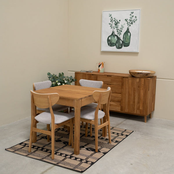 Pack de 2 o 4 Sillas de Comedor de Madera Maciza de Roble Maxwell, tapizado | NordicStory