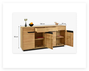 Aparador de madera maciza roble Bremen  | NordicStory