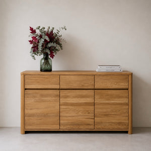 Aparador Cómoda de madera maciza de roble Elsa 3 | NordicStory
