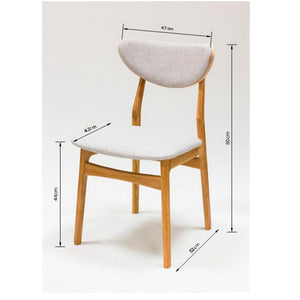 Pack de 2 o 4 Sillas de Comedor de Madera Maciza de Roble Maxwell, tapizado | NordicStory