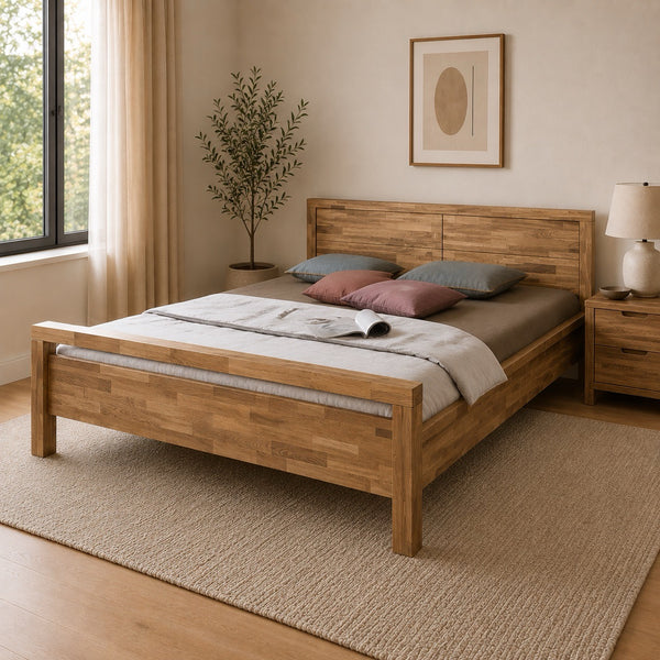 Cama de madera maciza roble Next | NordicStory