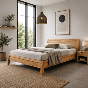 Cama de madera maciza de roble Bridget | NordicStory