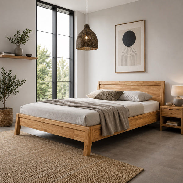 Cama de madera maciza de roble Bridget | NordicStory