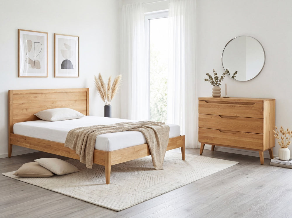 Cómoda de madera maciza roble Milan  | NordicStory