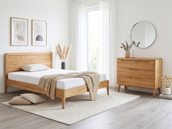 Cómoda de madera maciza roble Milan  | NordicStory