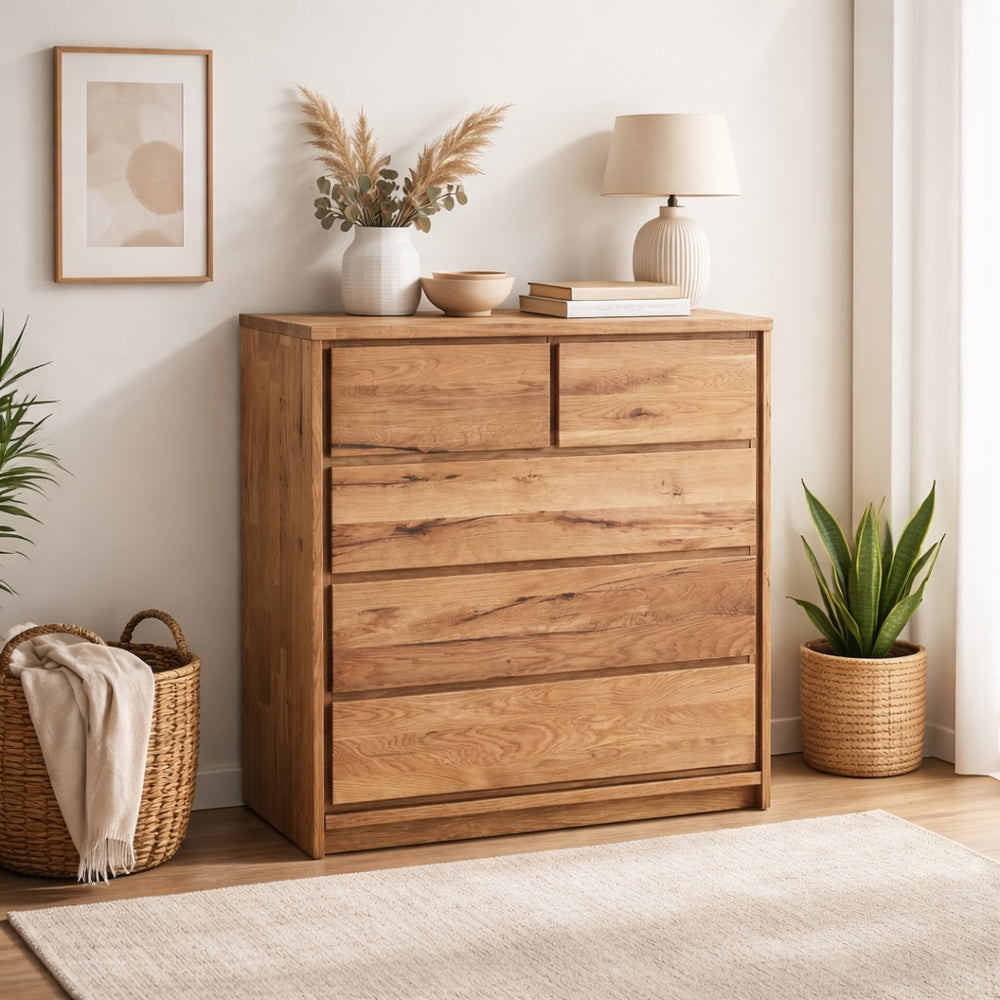 Cómoda de madera maciza de roble Oregon 2.3 | NordicStory