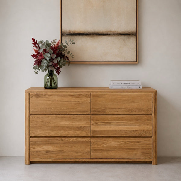 Aparador Cómoda de madera maciza de roble Elsa 6 | NordicStory