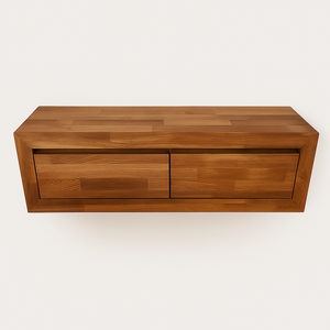 Consola aparador flotante de madera maciza de roble Sven | NordicStory