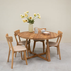 Pack de 2 o 4 Sillas de Comedor de Madera Maciza de Roble Diana Beige | NordicStory