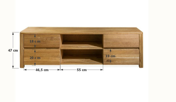 Mueble de TV de madera maciza de roble Elsa | NordicStory